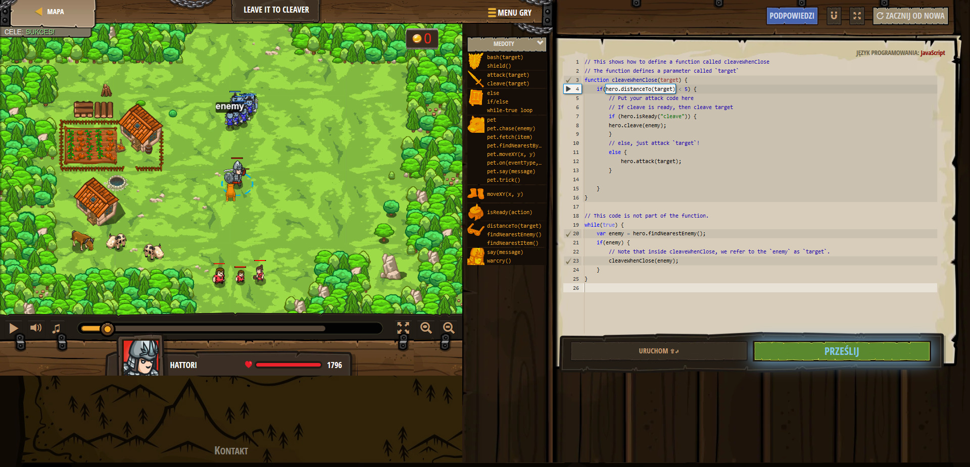 Codecombat - leave it to cleaver - JavaScript