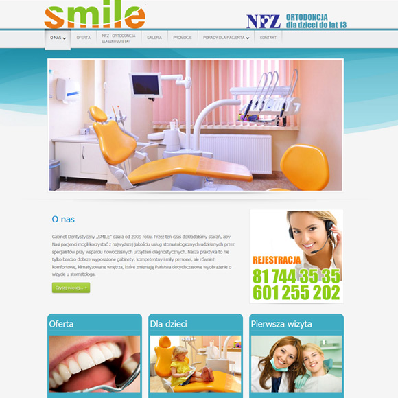 Smile Lublin - strona internetowa gabinetu dentystycznego w Lublinie