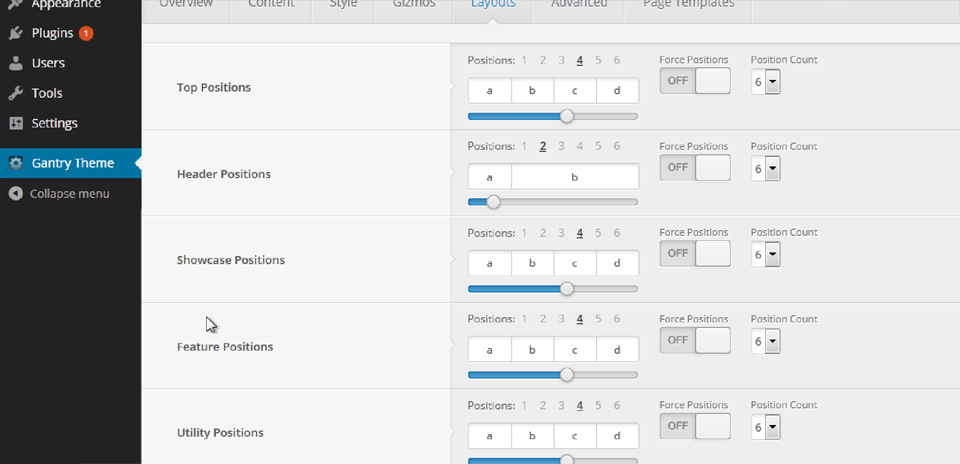 WordPress - konfiguuracja menu strony www Lublin na Gantry 4 dla CMS WordPress - pływające menu, fixed menu w Gantry 4 strony internetowej Puławy na CMS Wordpress