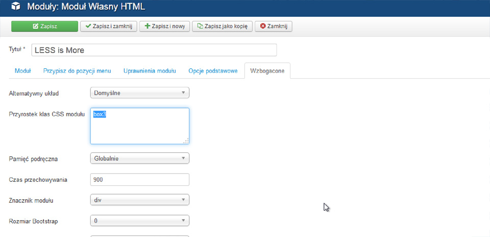 joomla 3 - szablon Gantry 4 - strony www Warszawa - jak zmienić styl modułu w Joomla 3 na domyślnym szablonie Gantry 4