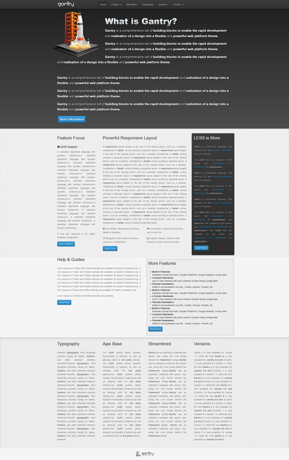 Strona One Page na Joomla 3 i gantry framework - strony www Lublin na Joomla