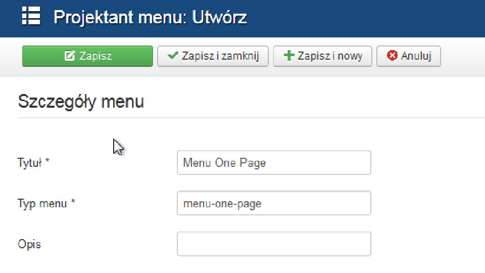 Strona One Page na Joomla 3 i gantry framework - strony www Lublin na Joomla