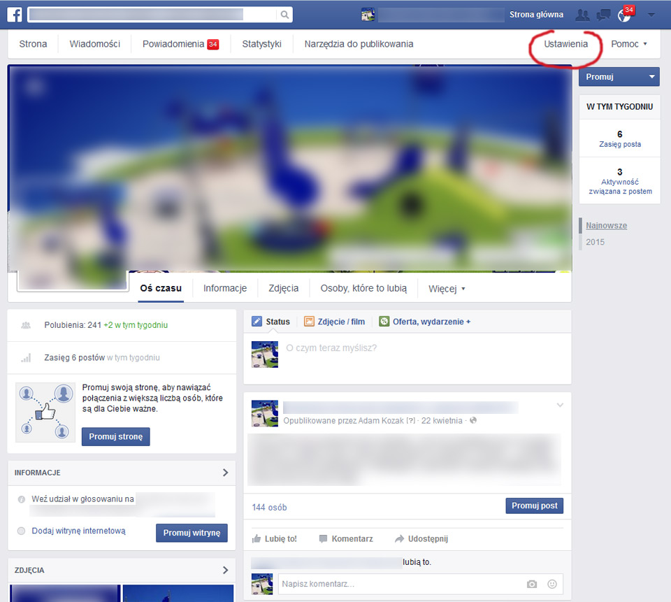 jak usunąć z facebooka fanpage naszej strony www Lublin
