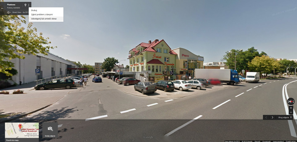 google street view na strony www Lublin na Joomla