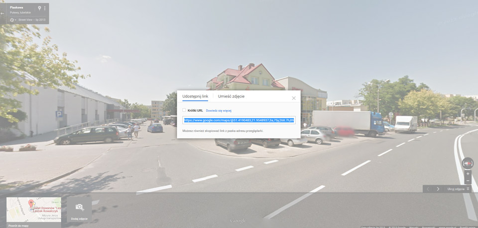 google street view na strony www Lublin na Joomla