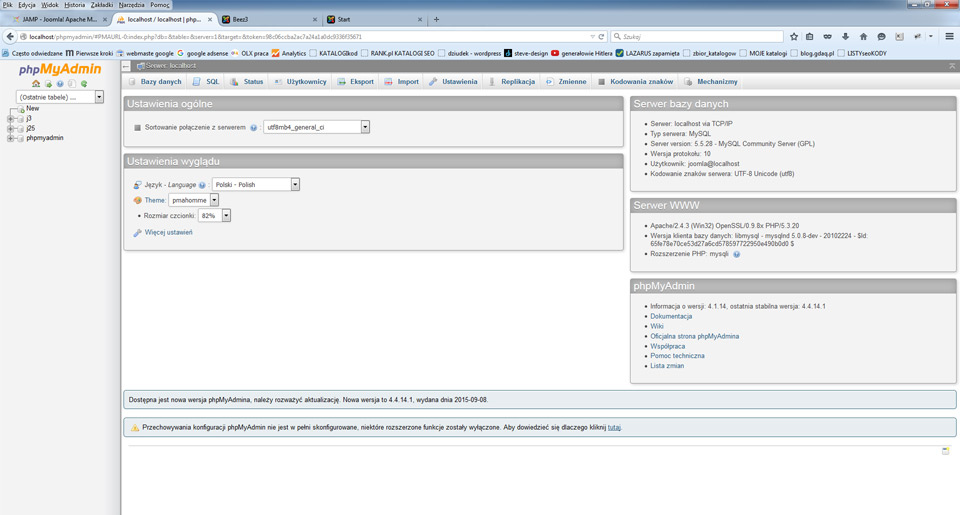 responsywne strony www Lublin na joomla - serwer lokalny na JAMP