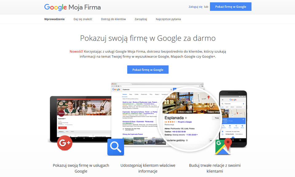 jak dodać firmę do map google, jak dodać nasze strony www Lublin do google