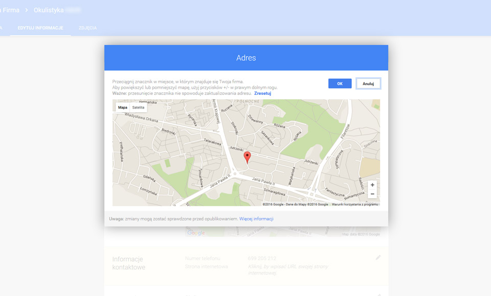 jak dodać firmę do map google, jak dodać nasze strony www Lublin do google