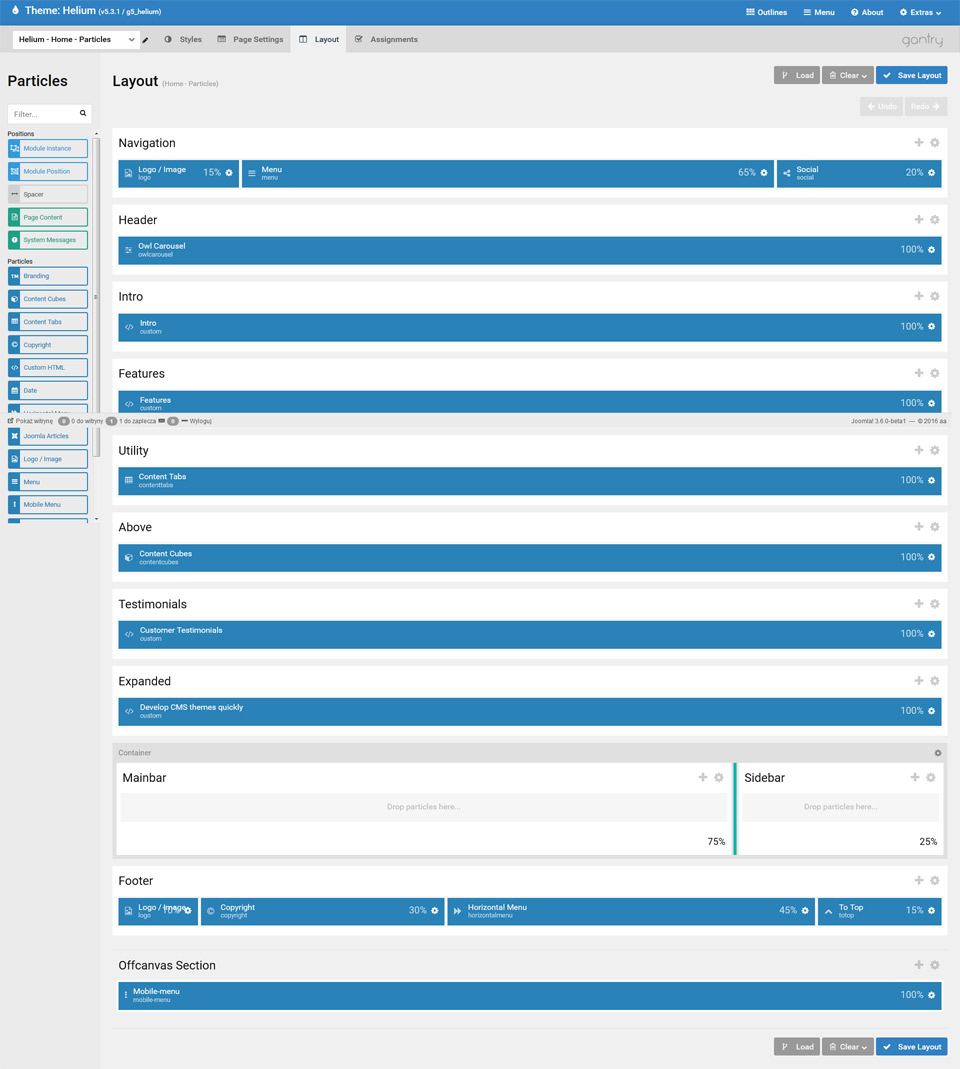 responsywne strony www Lublin na joomla - framework Gantry 5