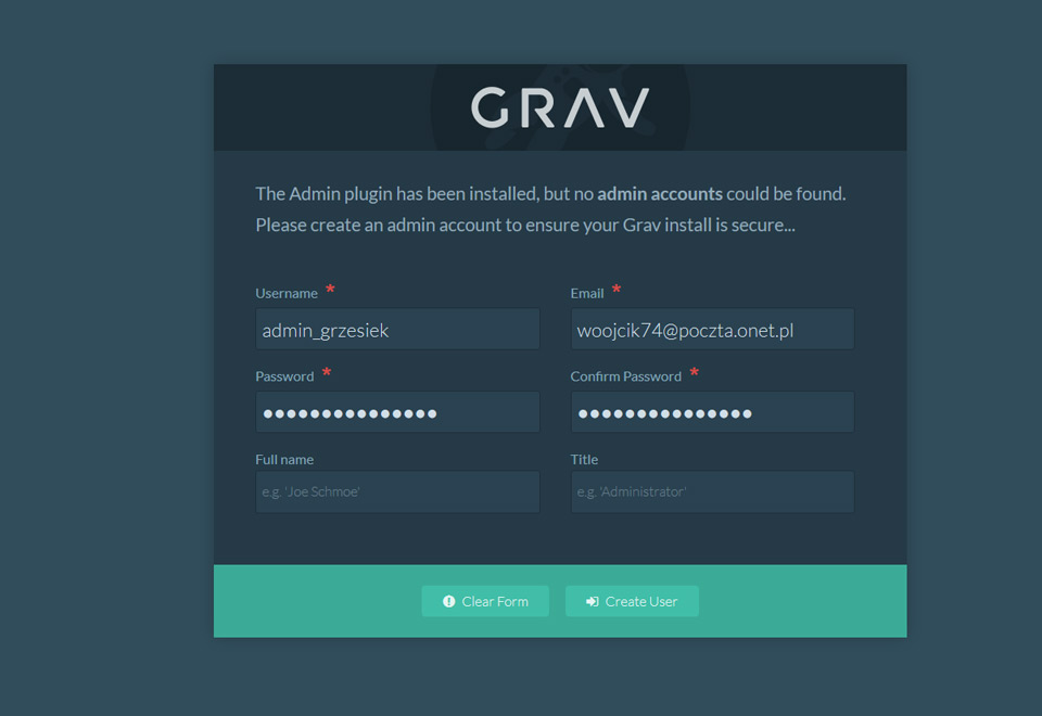 strony www Lublin na GRAV - Flat CMS od RocketTheme