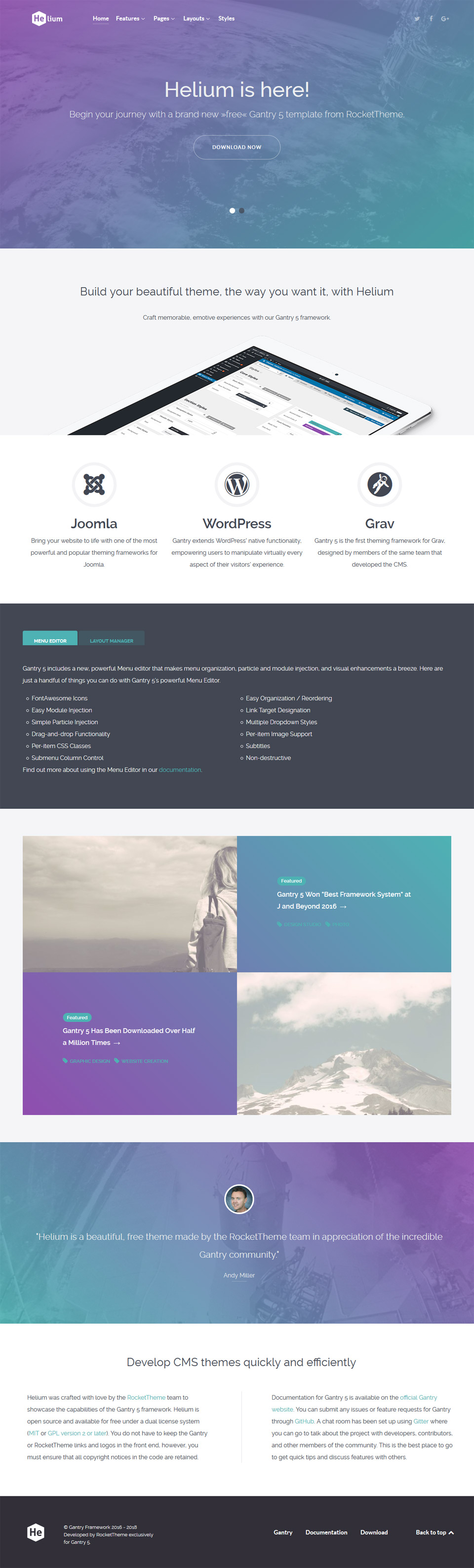 framework, Gantry, Gantry 5, WordPress, strony, www