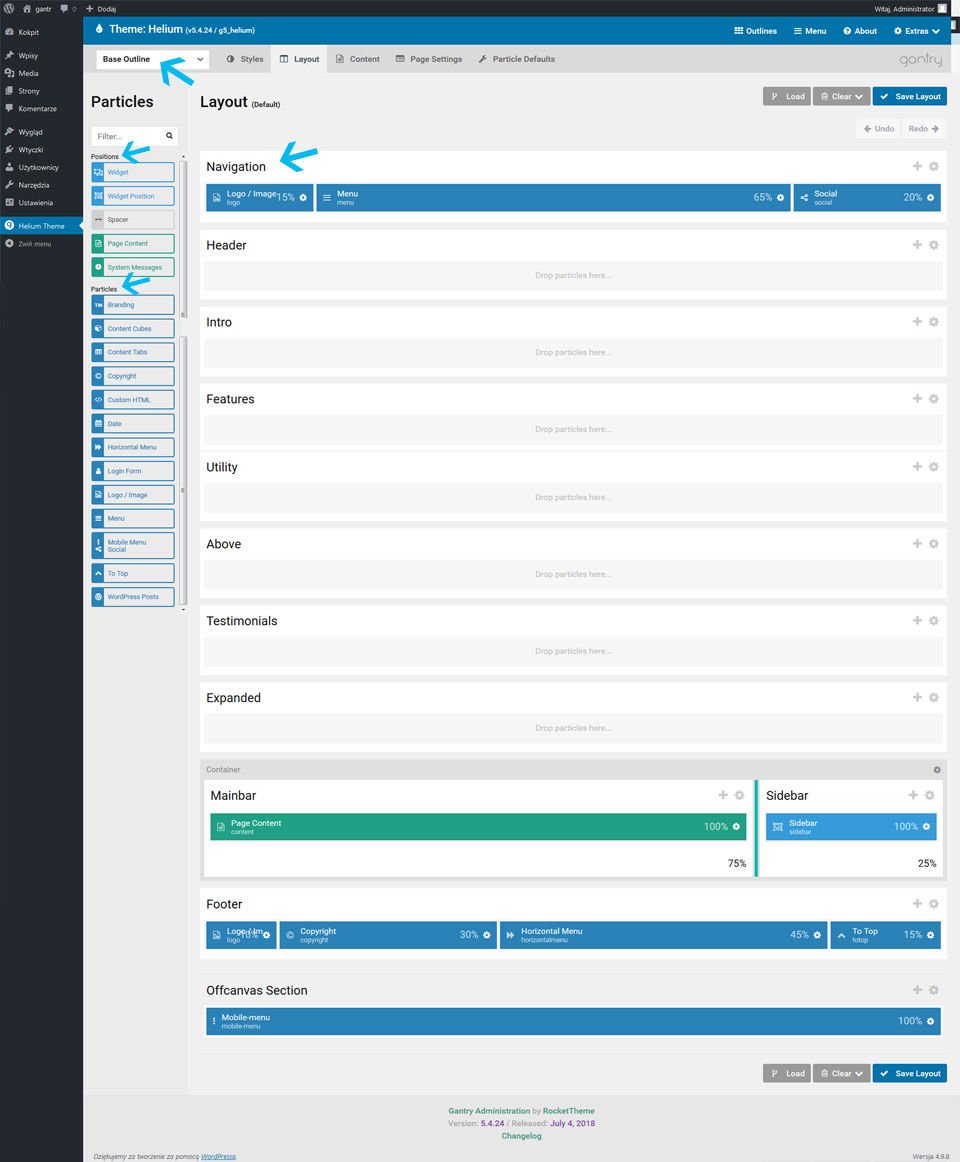 framework, Gantry, Gantry 5, WordPress, strony, www