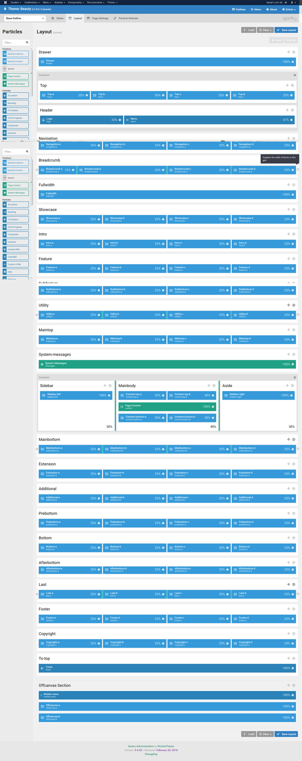 framework, Gantry, Gantry 5, WordPress, strony, www