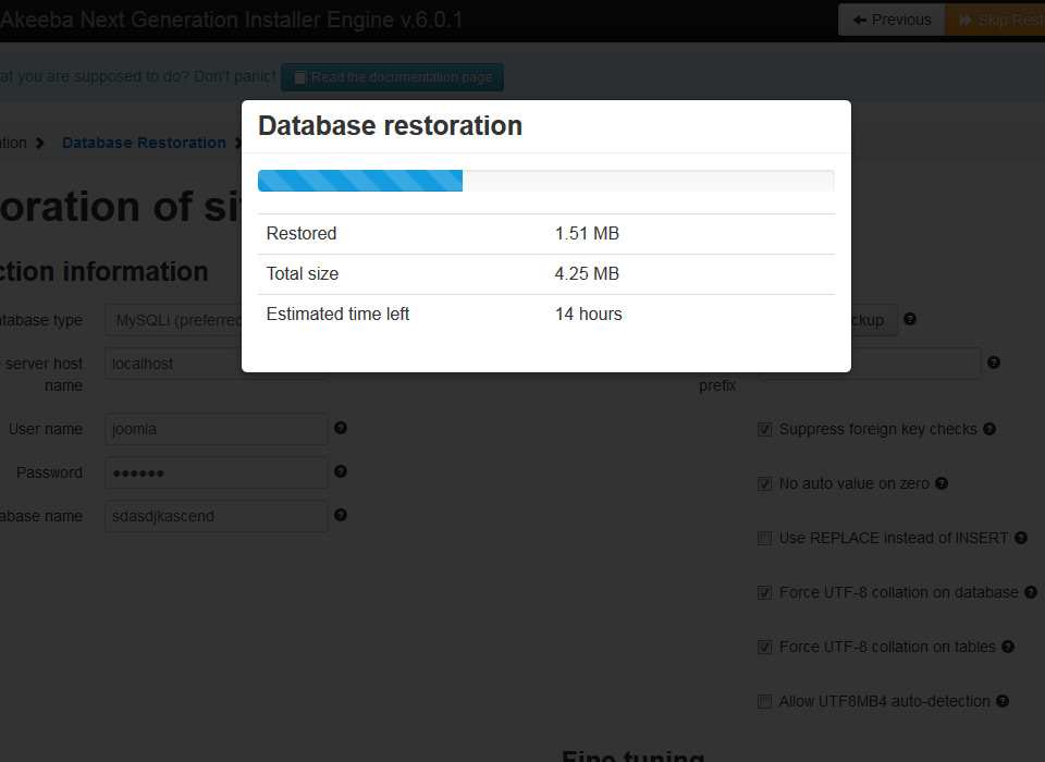 767 bytes, joomla, kickstart