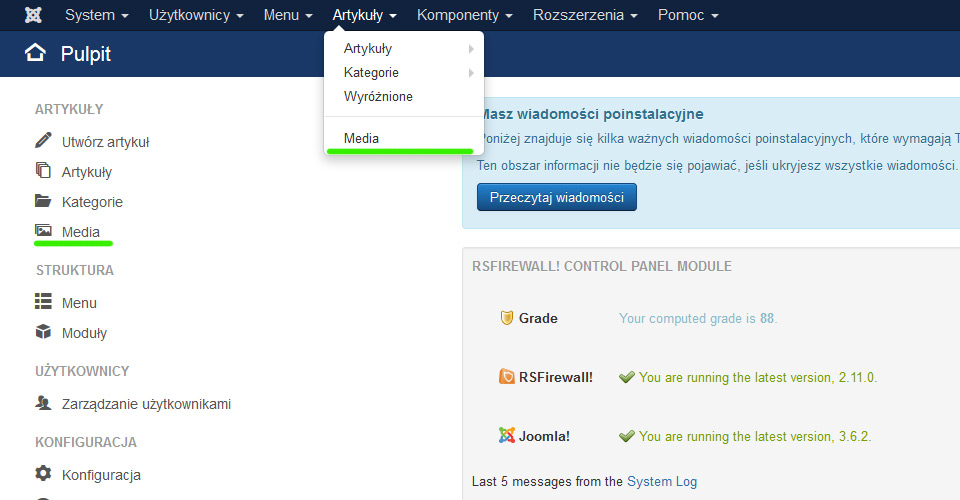 Projektuję strony internetowe lublin na joomla