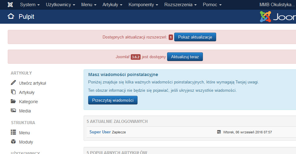 strony www Lublin na Joomla 3