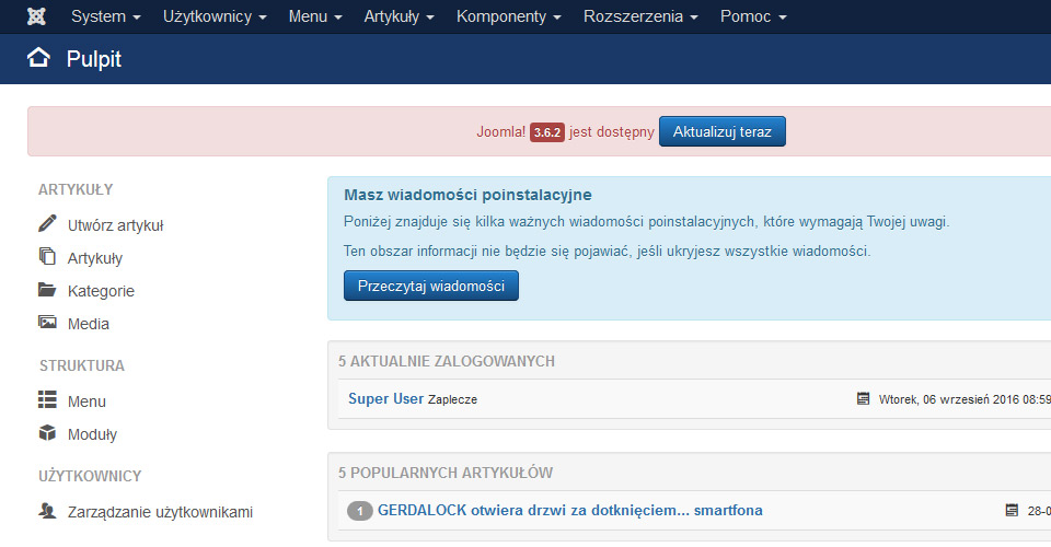 strony www Lublin na Joomla 3