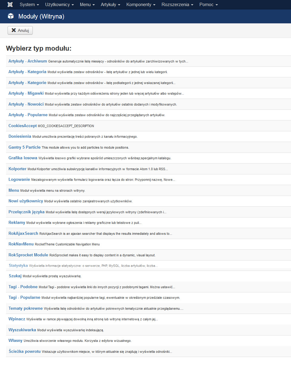 strony www Puławy na joomla