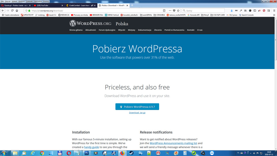 Jak zainstalować CMS wordpress - strony www Puławy